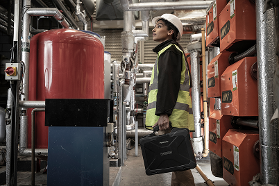 utility worker working